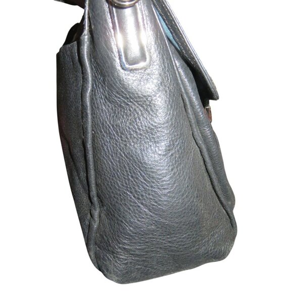 Coach 2013 Madison glitter python Sadie Flap Leather Crossbody Satchel in Black - Picture 5 of 13